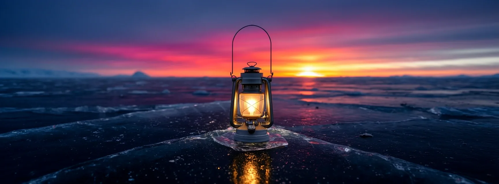 Arctic sunset horizon