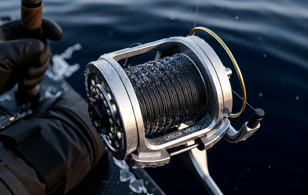 High-tech fishing gear detail