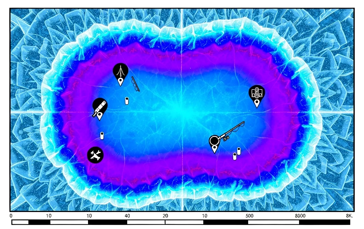 Hydrothermal lake map visualization